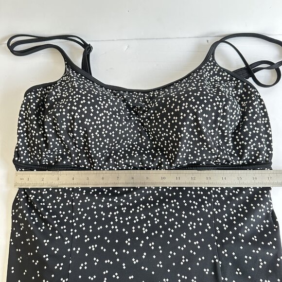 Great Lengths Swimdress Womens 16 Polka Dot One Piece Swimsuit Padded Bathing Su - Picture 11 of 11